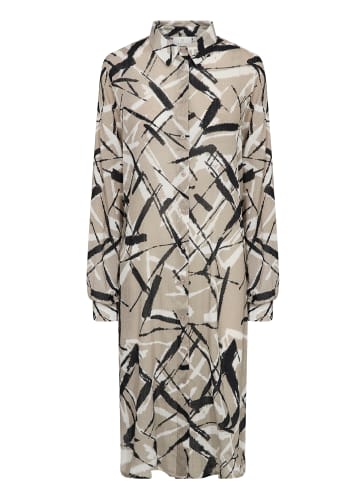 Kaffe Kleid KAmanilla Oversize fit in Feather Gray/Black Graphic