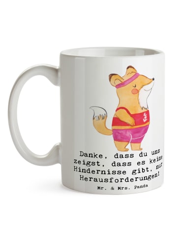 Mr. & Mrs. Panda Kaffeetasse Leichtathletik Trainerin Inspiratio... in Weiß