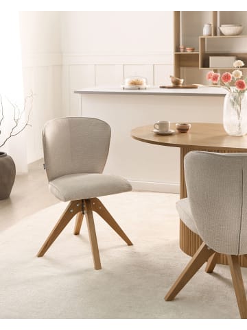Beliani 2er-Set Esszimmerstuhl COSO in Beige/Braun