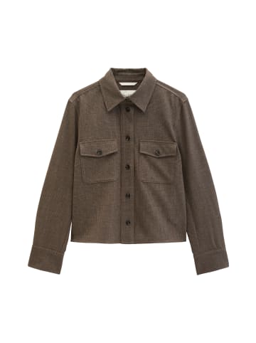 Marc O'Polo Glencheck-Overshirt regular in Dark Brown