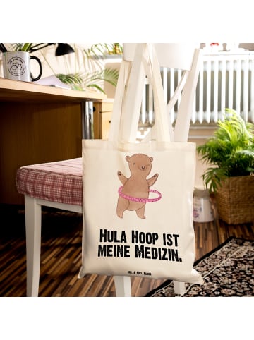 Mr. & Mrs. Panda Tragetasche Bär Hula Hoop mit Spruch in Creme