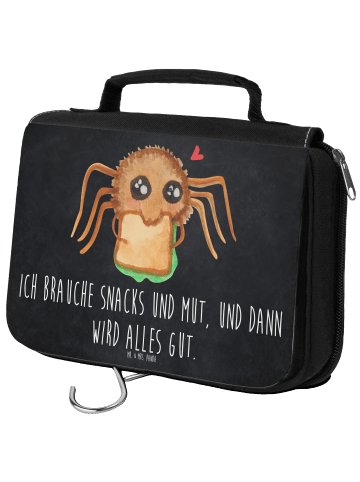 Mr. & Mrs. Panda Kulturbeutel Spinne Agathe Sandwich mit Spruch in Kreidetafel