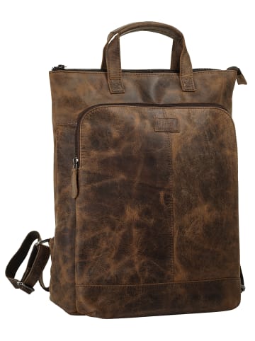 Bagan Rucksack echt Leder in braun