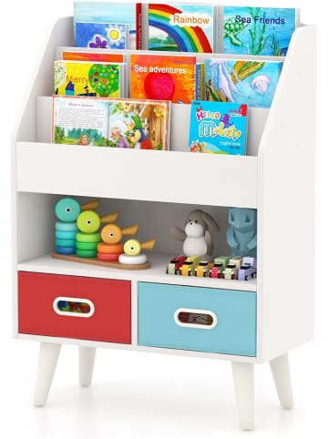 COSTWAY Bücherregal Kinder in Weiß