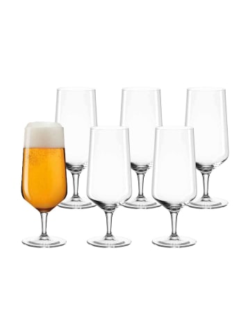 LEONARDO 6er Set Biergläser Puccini 330 ml in transparent