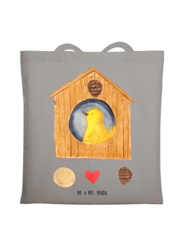 Mr. & Mrs. Panda Stoffbeutel Vogelhaus Home ohne Spruch in Light Grey