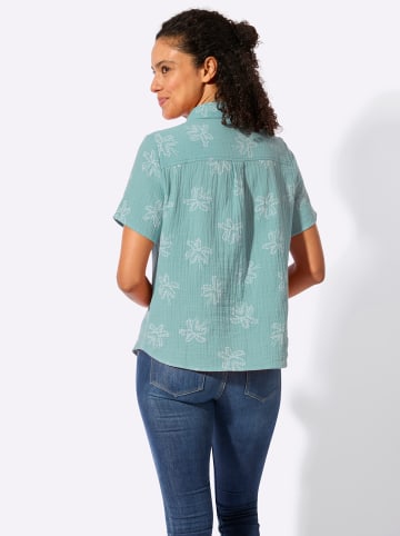 WITT WEIDEN Kurzarm-Bluse in salbei-ecru