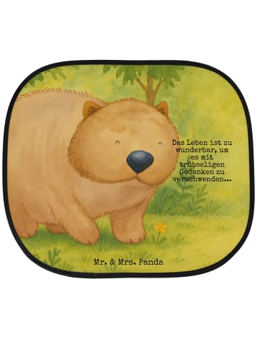 Mr. & Mrs. Panda Sonnenschutz Fenster Auto Wombat Design mit Spruch in Weiß