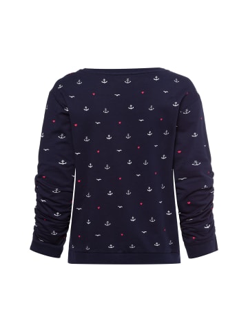 Franco Callegari Sweatshirt in marine weiß