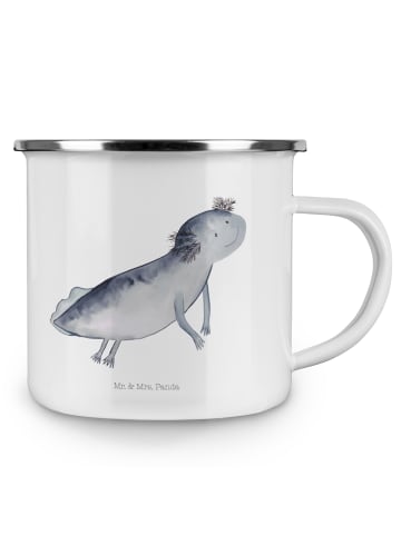 Mr. & Mrs. Panda Haferl Axolotl Schwimmen ohne Spruch in Weiß