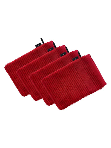 Vossen 4er Pack Waschhandschuh in purpur