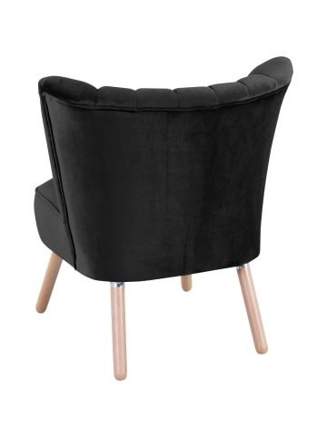 58 aufm Kessel SESSEL Kadisha Bezug Samtvelours Buche natur / schwarz