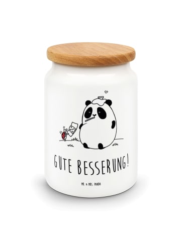 Mr. & Mrs. Panda Vorratsdose Panda Gute Besserung mit Spruch in Weiß