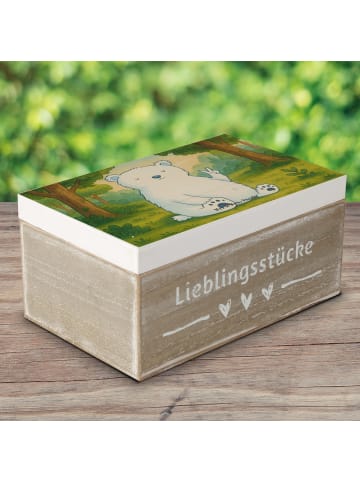 Mr. & Mrs. Panda Geschenkbox Eisbär Faul Design ohne Spruch in Weiß