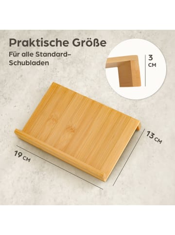 Praknu Gewürzregal für Schublade aus FSC-zertifiziertem Holz - Für 12