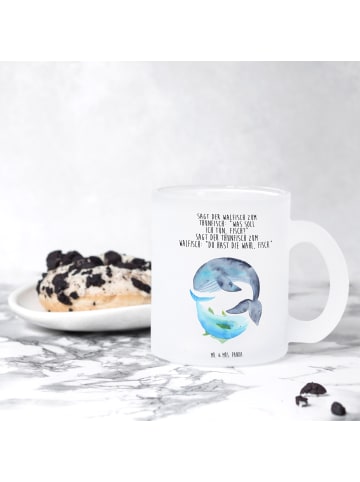 Mr. & Mrs. Panda Tasse Walfisch Thunfisch mit Spruch in Transparent