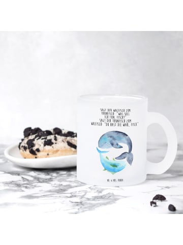 Mr. & Mrs. Panda Teetasse Walfisch Thunfisch mit Spruch in Transparent