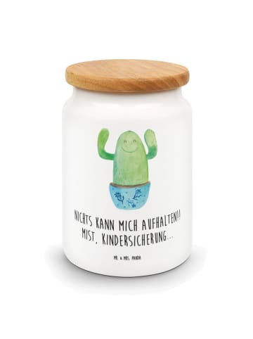Mr. & Mrs. Panda Keksdose Kaktus Happy mit Spruch in Weiß