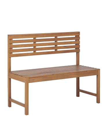 Beliani Gartenbank TREIA in Braun - (W) 110 x (H) 92 x (L) 40 cm