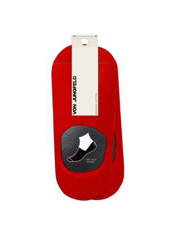 von Jungfeld Füßlinge Doppelpack in Rot