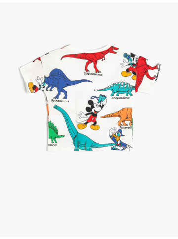 KOTON T-shirt in Ekru Gemustert