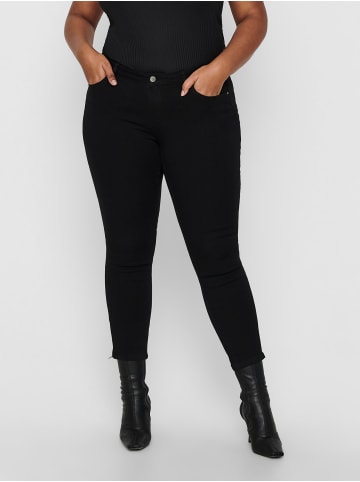 ONLY Carmakoma Skinny Jeans Dehnbare Denim Hose Plus Size CARKARLA in Schwarz