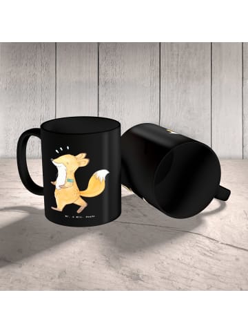Mr. & Mrs. Panda Tasse Triathlon Superheld mit Spruch in Schwarz