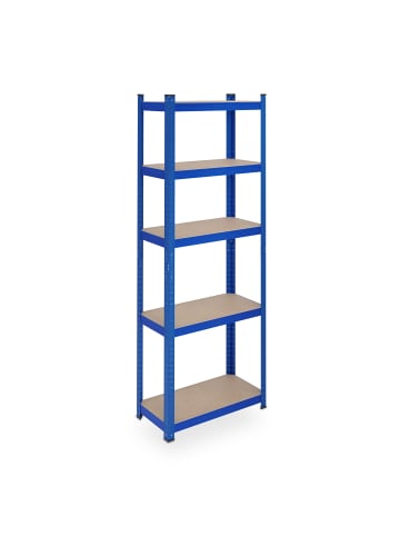 relaxdays Schwerlastregal in Blau - (B)60 x (H)180 x (T)30 cm