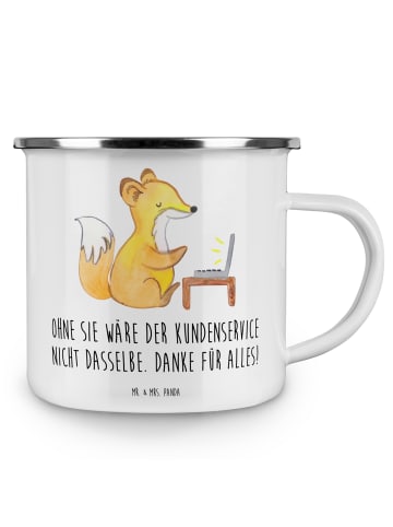 Mr. & Mrs. Panda Tasse Kundendienstmitarbeiter Dankeschön mit Sp... in Weiß