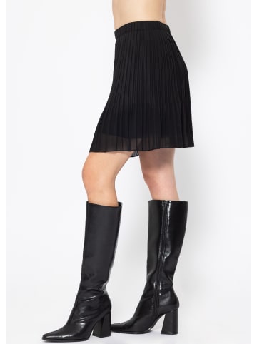 SASSYCLASSY Plissée-Rock mit Futter in Schwarz