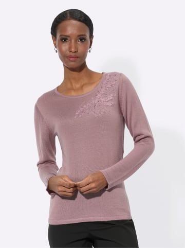 creation L Rundhalspullover in mauve