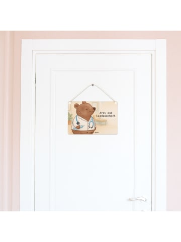 Mr. & Mrs. Panda Schild Arzt Leidenschaft Design mit Spruch in Weiß