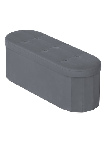 SONGMICS Sitzhocker Minota in Grau - (B)110 x (H)38 x (T)38 cm