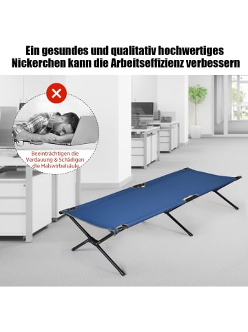 COSTWAY Campingbett 190x67x42cm in Blau