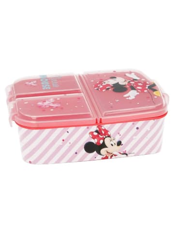 Disney Minnie Mouse Disney Minnie Mouse Kinder Brotdose – Lunchbox mit 3 Fächern & tollem in Rosa