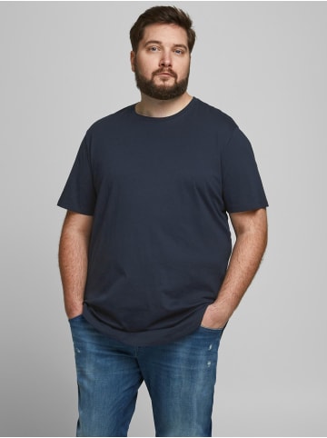 Jack & Jones Basic Plus SizeT-Shirt Kurzarm Übergrößen Shirt JJENOA in Navy