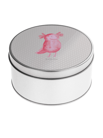 Mr. & Mrs. Panda Dose Axolotl Glücklich ohne Spruch in Grau Pastell