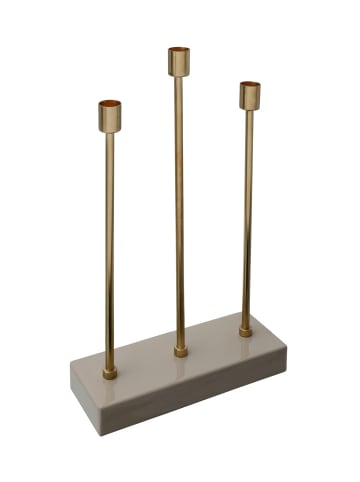 Kayoom Kerzenhalter Art Deco 325 in taupe - gold
