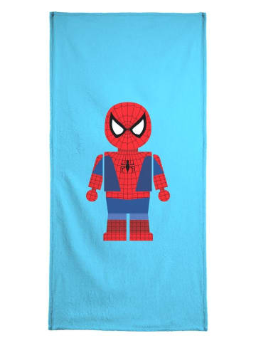 Juniqe Handtuch "Spiderman Toy" in Blau & Rot