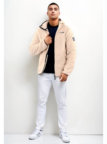 Arctic Seven Winterjacke Arctic Seven Herren Sherpa Fleecejacke mit Kapuze AS413 in Beige