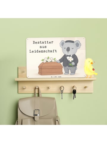 Mr. & Mrs. Panda Wandbild Bestatter Leidenschaft Design mit Spruch in Weiß