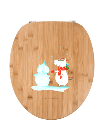 Mr. & Mrs. Panda WC Brille Einhorn Schneemann ohne Spruch in Braun