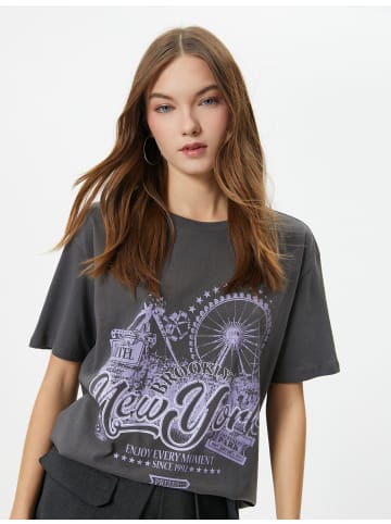 KOTON T-shirt in Anthrazit