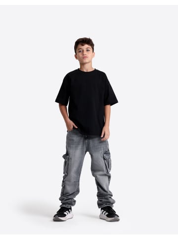 SOLANG Hose in Grau schwarz