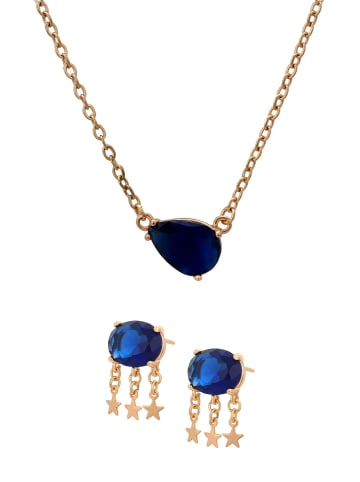 faina Women Jewelry Set in rose gold navy