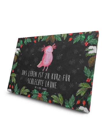 Mr. & Mrs. Panda Tee Adventskalender Axolotl Glücklich mit Spruch in Kreidetafel