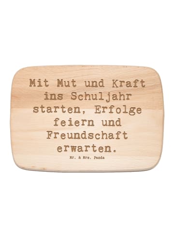 Mr. & Mrs. Panda Schneidebrett Spruch Mutiger Schulanfang mit Sp... in Transparent