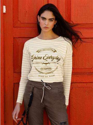 Heine Ringelshirt in champagner-goldfarben-geringelt