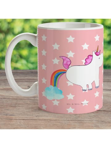 Mr. & Mrs. Panda Kindertasse Einhorn Pupsen ohne Spruch in Rot Pastell