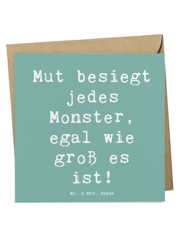 Mr. & Mrs. Panda Einladungskarte Spruch Ängste vor Monstern besi... in Meeresbrise